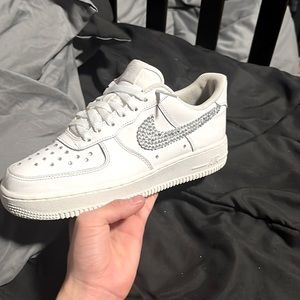 Used Custom diamond white diamond air force one
